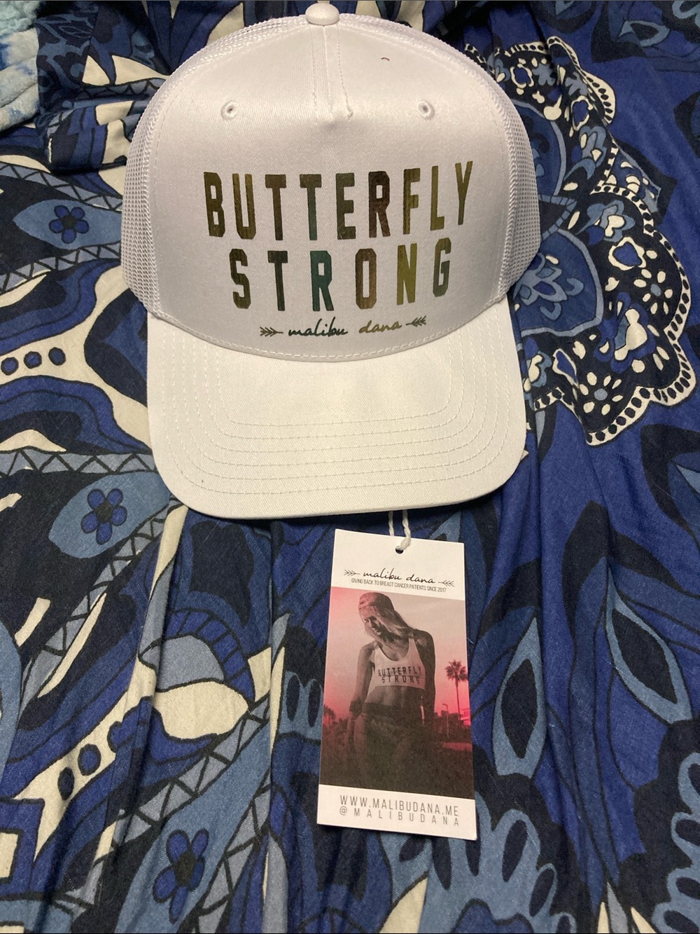 OTTO White "BUTTERFLY STRONG" Trucker Hat